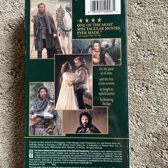 3 for $15||Vintage Robin Hood - Prince of Thieves VHS - Picture 9 of 10